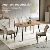Esszimmerstühle 4er Set Stuhl Küchenstühle Stühle Esszimmer | Gepolstert mit Stoffbezug, schwarzes Metallgestell, modernes Design | 62 x 43 x 85 cm (LxBxH), Sitzhöhe 48 cm