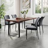 Esszimmerstühle 4er Set Stuhl Küchenstühle Stühle Esszimmer | Gepolstert mit Stoffbezug, schwarzes Metallgestell, modernes Design | 62 x 43 x 85 cm (LxBxH), Sitzhöhe 48 cm