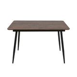 Esstisch ausziehbar, moderner Tisch Küchentisch, mit Klappverlängerung für schnelles Ausziehen von 120 cm auf 160 cm, Esszimmertisch mit Metallbeinen für 4-6 Personen | 120-160x80x75 cm (LxBxH)