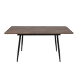 Esstisch ausziehbar, moderner Tisch Küchentisch, mit Klappverlängerung für schnelles Ausziehen von 120 cm auf 160 cm, Esszimmertisch mit Metallbeinen für 4-6 Personen | 120-160x80x75 cm (LxBxH)