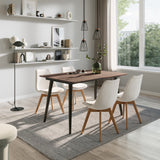 Esstisch ausziehbar, moderner Tisch Küchentisch, mit Klappverlängerung für schnelles Ausziehen von 120 cm auf 160 cm, Esszimmertisch mit Metallbeinen für 4-6 Personen | 120-160x80x75 cm (LxBxH)