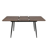 Esstisch ausziehbar, moderner Tisch Küchentisch, mit Klappverlängerung für schnelles Ausziehen von 120 cm auf 160 cm, Esszimmertisch mit Metallbeinen für 4-6 Personen | 120-160x80x75 cm (LxBxH)