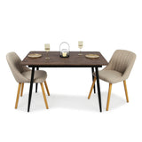 Esstisch ausziehbar, moderner Tisch Küchentisch, mit Klappverlängerung für schnelles Ausziehen von 120 cm auf 160 cm, Esszimmertisch mit Metallbeinen für 4-6 Personen | 120-160x80x75 cm (LxBxH)