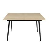 Esstisch ausziehbar, moderner Tisch Küchentisch, mit Klappverlängerung für schnelles Ausziehen von 120 cm auf 160 cm, Esszimmertisch mit Metallbeinen für 4-6 Personen | 120-160x80x75 cm (LxBxH)