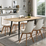 Esstisch ausziehbar, moderner Tisch Küchentisch, mit Klappverlängerung für schnelles Ausziehen von 120 cm auf 160 cm, Esszimmertisch mit Metallbeinen für 4-6 Personen | 120-160x80x75 cm (LxBxH)