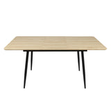 Esstisch ausziehbar, moderner Tisch Küchentisch, mit Klappverlängerung für schnelles Ausziehen von 120 cm auf 160 cm, Esszimmertisch mit Metallbeinen für 4-6 Personen | 120-160x80x75 cm (LxBxH)