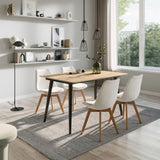 Esstisch ausziehbar, moderner Tisch Küchentisch, mit Klappverlängerung für schnelles Ausziehen von 120 cm auf 160 cm, Esszimmertisch mit Metallbeinen für 4-6 Personen | 120-160x80x75 cm (LxBxH)