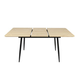 Esstisch ausziehbar, moderner Tisch Küchentisch, mit Klappverlängerung für schnelles Ausziehen von 120 cm auf 160 cm, Esszimmertisch mit Metallbeinen für 4-6 Personen | 120-160x80x75 cm (LxBxH)
