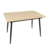 Esstisch ausziehbar, moderner Tisch Küchentisch, mit Klappverlängerung für schnelles Ausziehen von 120 cm auf 160 cm, Esszimmertisch mit Metallbeinen für 4-6 Personen | 120-160x80x75 cm (LxBxH)