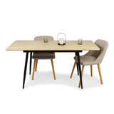 Esstisch ausziehbar, moderner Tisch Küchentisch, mit Klappverlängerung für schnelles Ausziehen von 120 cm auf 160 cm, Esszimmertisch mit Metallbeinen für 4-6 Personen | 120-160x80x75 cm (LxBxH)