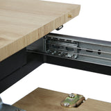 Esstisch ausziehbar, moderner Tisch Küchentisch, mit Klappverlängerung für schnelles Ausziehen von 120 cm auf 160 cm, Esszimmertisch mit Metallbeinen für 4-6 Personen | 120-160x80x75 cm (LxBxH)