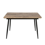 Esstisch ausziehbar, moderner Tisch Küchentisch, mit Klappverlängerung für schnelles Ausziehen von 120 cm auf 160 cm, Esszimmertisch mit Metallbeinen für 4-6 Personen | 120-160x80x75 cm (LxBxH)