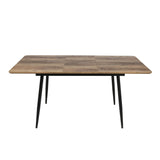 Esstisch ausziehbar, moderner Tisch Küchentisch, mit Klappverlängerung für schnelles Ausziehen von 120 cm auf 160 cm, Esszimmertisch mit Metallbeinen für 4-6 Personen | 120-160x80x75 cm (LxBxH)