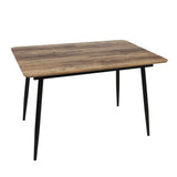 Esstisch ausziehbar, moderner Tisch Küchentisch, mit Klappverlängerung für schnelles Ausziehen von 120 cm auf 160 cm, Esszimmertisch mit Metallbeinen für 4-6 Personen | 120-160x80x75 cm (LxBxH)