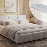 Bett 140x200 / 160x200 cm Doppelbett Polsterbett Bettgestell mit Lattenrost aus Metall, hydraulischer Bettkasten, Samtbezug in beige oder dunkelgrau, viel Stauraum, modern & pflegeleicht