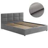 Polsterbett 140x200 und 160x200 cm mit Stauraum und Lattenrost aus Metall Doppelbett mit Hydraulischem Bettkasten Gepolstertes Bett Bed Stauraumbett Stabiler Bettrahmen