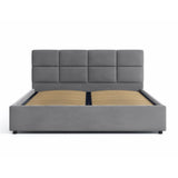 Polsterbett 140x200 und 160x200 cm mit Stauraum und Lattenrost aus Metall Doppelbett mit Hydraulischem Bettkasten Gepolstertes Bett Bed Stauraumbett Stabiler Bettrahmen