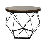 Couchtisch, Wohnzimmertisch, Tisch | 2er Set mit Metallgestell und runder Platte | Beistelltisch modern | 50x44 & 40x37 cm (BxH)