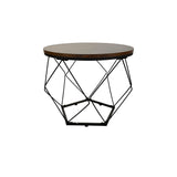 Couchtisch, Wohnzimmertisch, Tisch | 2er Set mit Metallgestell und runder Platte | Beistelltisch modern | 50x44 & 40x37 cm (BxH)