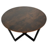 Couchtisch Beistelltisch Wohnzimmertisch Tisch Couch Couchtisch rund Holz | 80x80x47,5 cm (BxTxH)