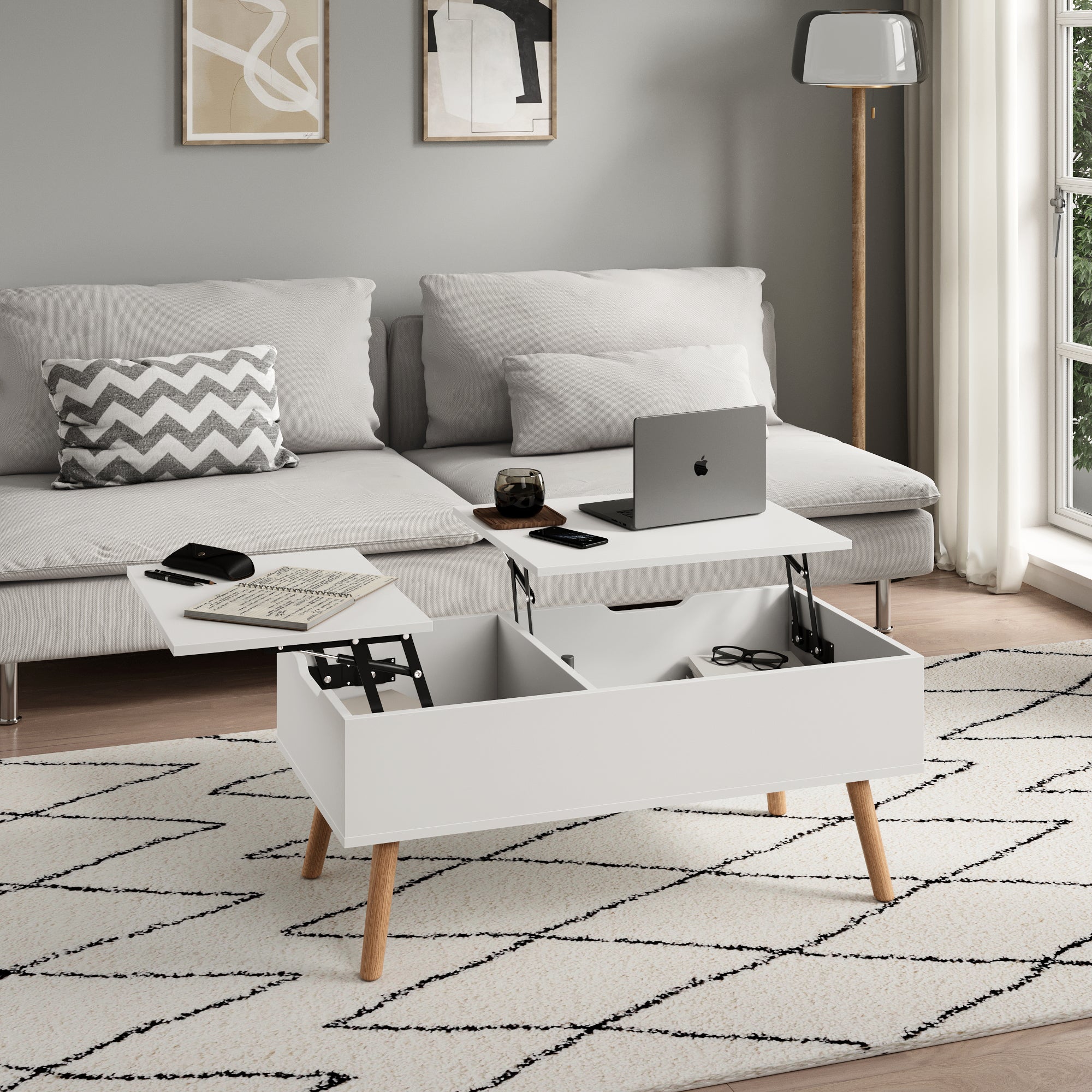 Couchtisch Beistelltisch Wohnzimmertisch Tisch Couch Sofatisch weiß
