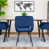 Chaise rembourrée, chaise de salle à manger, chaise de salon, chaise ergonomique matelassée avec revêtement en velours et structure en métal - parfaite pour le salon, le bureau, la chambre à coucher, la salle à manger