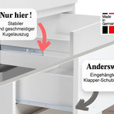 Moderner Kleiderschrank Weiß mit Schubladen | 2-türiger Kleiderschrank Garderobenschrank mit Regalböden, Kleiderstange und 2 Schubladen für Schlafzimmer, Kinderzimmer, Flur | 90x51x182 cm