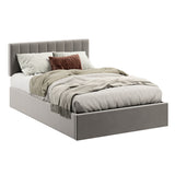 Polsterbett 140x200 & 160x200 cm mit Stauraum und Lattenrost Doppelbett mit hydraulischem Bettkasten Gepolstertes Bett Bed Stauraumbett Stabiler Bettrahmen Samt