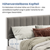 Polsterbett 140x200 & 160x200 cm mit Stauraum und Lattenrost Doppelbett mit hydraulischem Bettkasten Gepolstertes Bett Bed Stauraumbett Stabiler Bettrahmen Samt