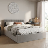 Polsterbett 140x200 & 160x200 cm mit Stauraum und Lattenrost Doppelbett mit hydraulischem Bettkasten Gepolstertes Bett Bed Stauraumbett Stabiler Bettrahmen Samt