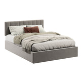 Polsterbett 140x200 & 160x200 cm mit Stauraum und Lattenrost Doppelbett mit hydraulischem Bettkasten Gepolstertes Bett Bed Stauraumbett Stabiler Bettrahmen Samt