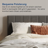 Polsterbett 140x200 & 160x200 cm mit Stauraum und Lattenrost Doppelbett mit hydraulischem Bettkasten Gepolstertes Bett Bed Stauraumbett Stabiler Bettrahmen Samt