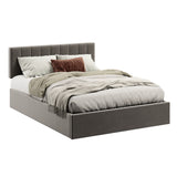 Polsterbett 140x200 & 160x200 cm mit Stauraum und Lattenrost Doppelbett mit hydraulischem Bettkasten Gepolstertes Bett Bed Stauraumbett Stabiler Bettrahmen Samt