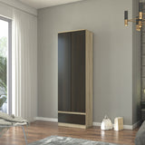 Moderner Kleiderschrank mit Schublade | 2-türiger Kleiderschrank Garderobenschrank | Platzsparender Schrank für Schlafzimmer, Ankleidezimmer, Flur, Kinderzimmer | 60x35x180 cm (BxTxH)