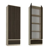 Moderner Kleiderschrank mit Schublade | 2-türiger Kleiderschrank Garderobenschrank | Platzsparender Schrank für Schlafzimmer, Ankleidezimmer, Flur, Kinderzimmer | 60x35x180 cm (BxTxH)