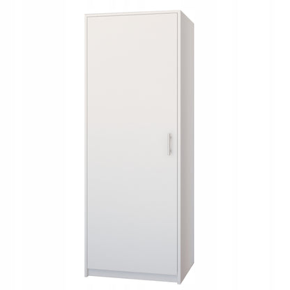 Moderner Kleiderschrank mit 1 Tür | Schrank mit Kleiderstange und Einlegeboden | Platzsparender Hochschrank für Schlafzimmer, Flur, Kinderzimmer | 42x55x180 cm (BxTxH)