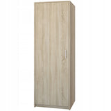 Moderner Kleiderschrank mit 1 Tür | Schrank mit Kleiderstange und Einlegeboden | Platzsparender Hochschrank für Schlafzimmer, Flur, Kinderzimmer | 42x55x180 cm (BxTxH)
