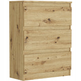 Kommode, Sideboard, Kommode mit Schubladen und optional Türen, Robuste laminierte Holzplatten mit PVC-Kanten