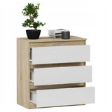 Kommode, Sideboard, Kommode mit Schubladen und optional Türen, Robuste laminierte Holzplatten mit PVC-Kanten