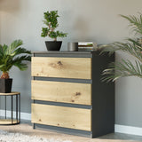 Kommode, Sideboard, Kommode mit Schubladen und optional Türen, Robuste laminierte Holzplatten mit PVC-Kanten