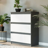 Kommode, Sideboard, Kommode mit Schubladen und optional Türen, Robuste laminierte Holzplatten mit PVC-Kanten