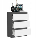 Kommode, Sideboard, Kommode mit Schubladen und optional Türen, Robuste laminierte Holzplatten mit PVC-Kanten