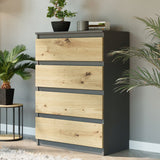 Kommode, Sideboard, Kommode mit Schubladen und optional Türen, Robuste laminierte Holzplatten mit PVC-Kanten