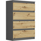 Kommode, Sideboard, Kommode mit Schubladen und optional Türen, Robuste laminierte Holzplatten mit PVC-Kanten