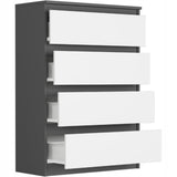 Kommode, Sideboard, Kommode mit Schubladen und optional Türen, Robuste laminierte Holzplatten mit PVC-Kanten