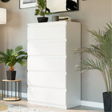 Kommode, Sideboard, Kommode mit Schubladen und optional Türen, Robuste laminierte Holzplatten mit PVC-Kanten