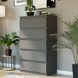 Kommode, Sideboard, Kommode mit Schubladen und optional Türen, Robuste laminierte Holzplatten mit PVC-Kanten