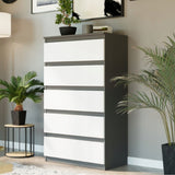 Kommode, Sideboard, Kommode mit Schubladen und optional Türen, Robuste laminierte Holzplatten mit PVC-Kanten