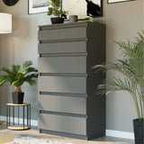 Kommode, Sideboard, Kommode mit Schubladen und optional Türen, Robuste laminierte Holzplatten mit PVC-Kanten