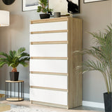 Kommode, Sideboard, Kommode mit Schubladen und optional Türen, Robuste laminierte Holzplatten mit PVC-Kanten